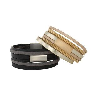 Magnetic Leather Bracelet